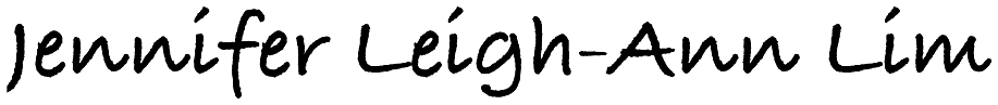 Jennifer Leigh-Ann Lim 서명