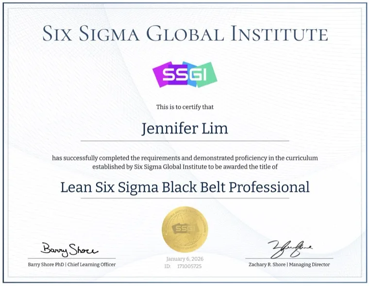 Lean Six Sigma Black Belt Professional — Six Sigma Global Institute, ID 171005725